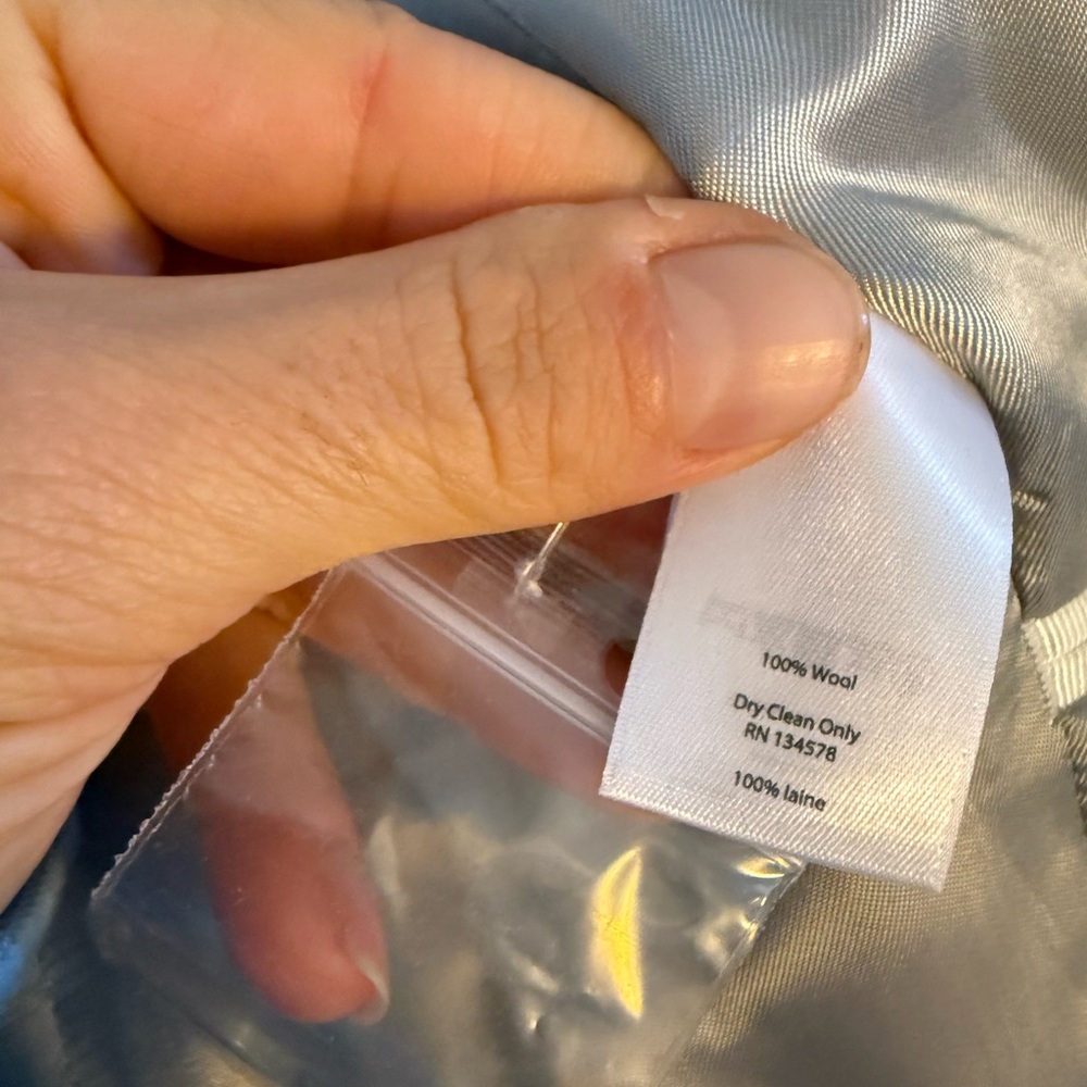 Vineyard Vines Gray Chevron Wool Two Button Blazer - image 3